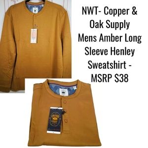 NWT- Copper & Oak Mens Amber LS Henley